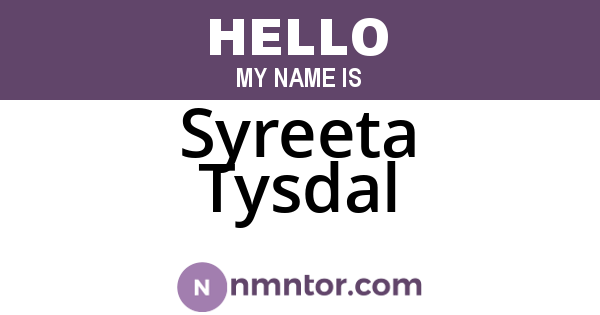 Syreeta Tysdal