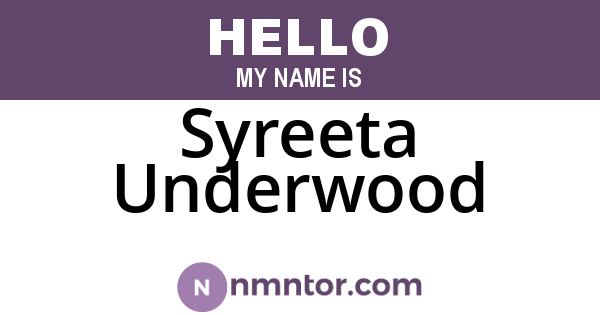 Syreeta Underwood