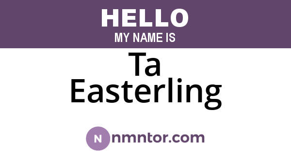 Ta Easterling