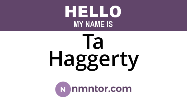 Ta Haggerty