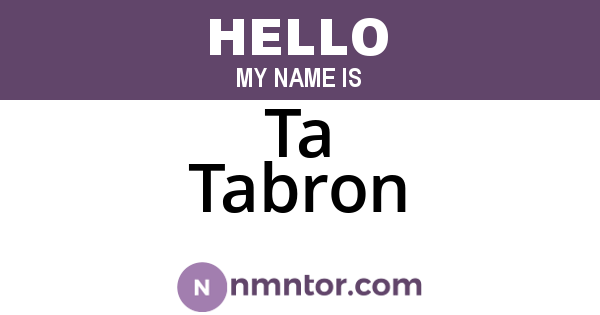 Ta Tabron