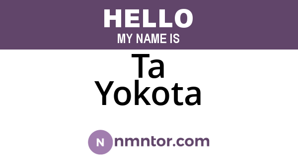 Ta Yokota