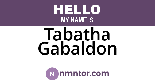 Tabatha Gabaldon