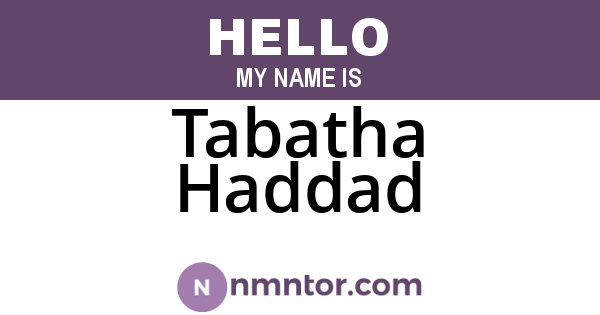 Tabatha Haddad