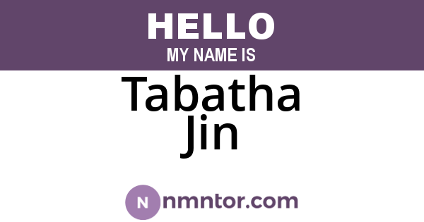 Tabatha Jin