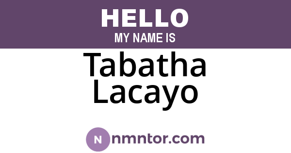 Tabatha Lacayo