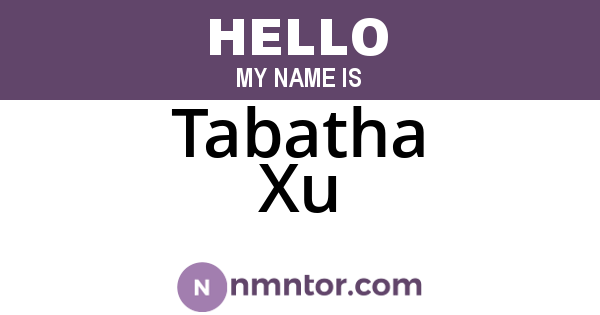 Tabatha Xu