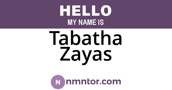 Tabatha Zayas