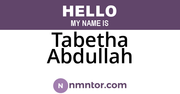 Tabetha Abdullah