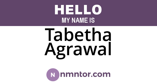 Tabetha Agrawal