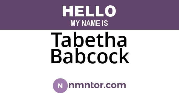 Tabetha Babcock