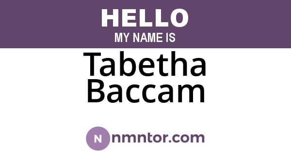 Tabetha Baccam