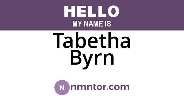 Tabetha Byrn