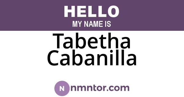 Tabetha Cabanilla