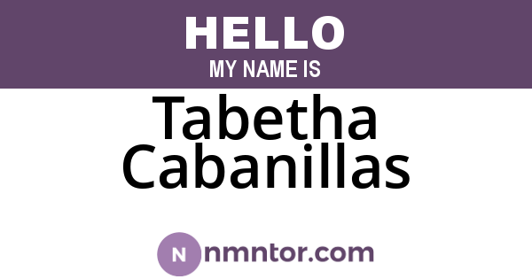 Tabetha Cabanillas