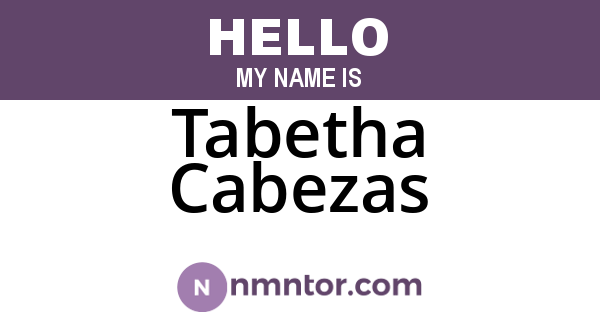 Tabetha Cabezas