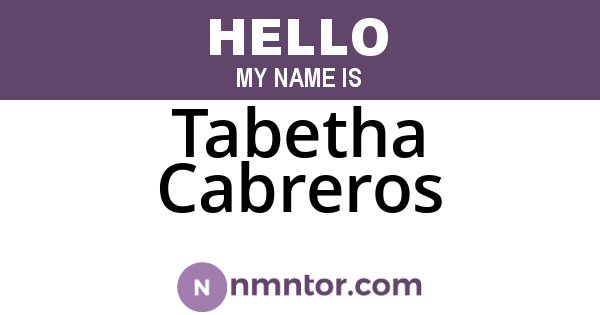 Tabetha Cabreros