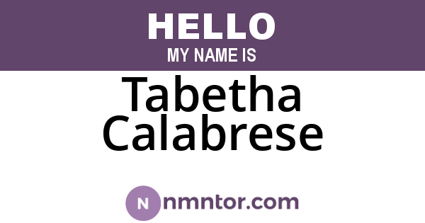 Tabetha Calabrese