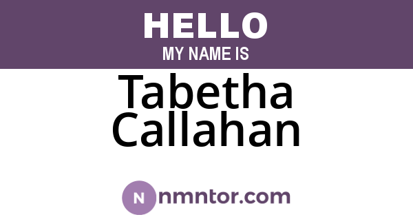 Tabetha Callahan