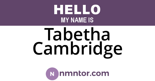 Tabetha Cambridge