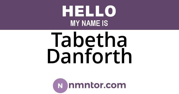 Tabetha Danforth