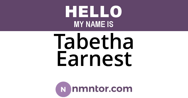 Tabetha Earnest