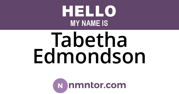 Tabetha Edmondson