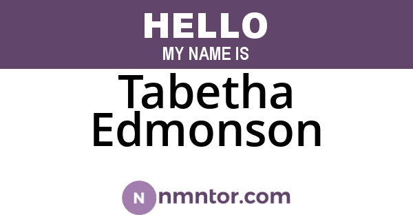 Tabetha Edmonson