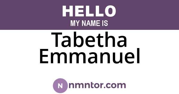 Tabetha Emmanuel