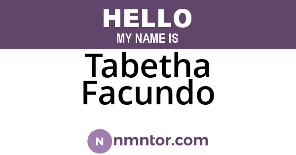 Tabetha Facundo