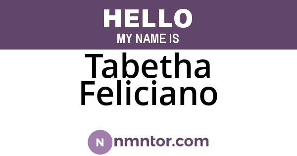 Tabetha Feliciano