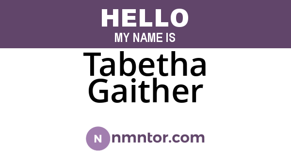 Tabetha Gaither