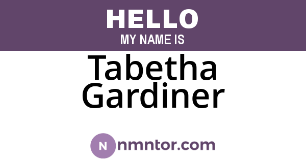 Tabetha Gardiner