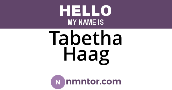 Tabetha Haag