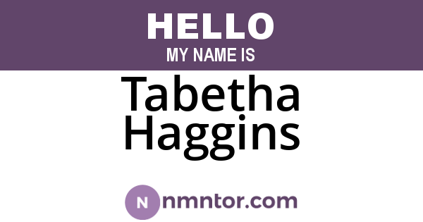 Tabetha Haggins