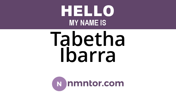 Tabetha Ibarra