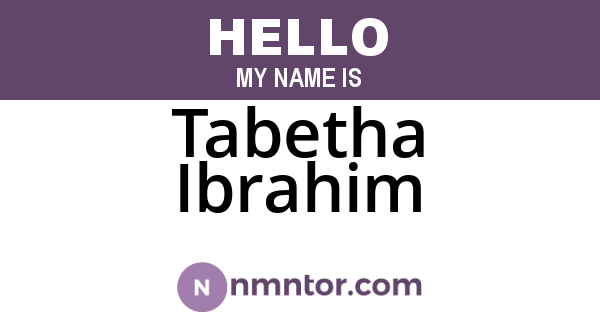 Tabetha Ibrahim