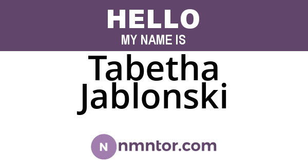 Tabetha Jablonski