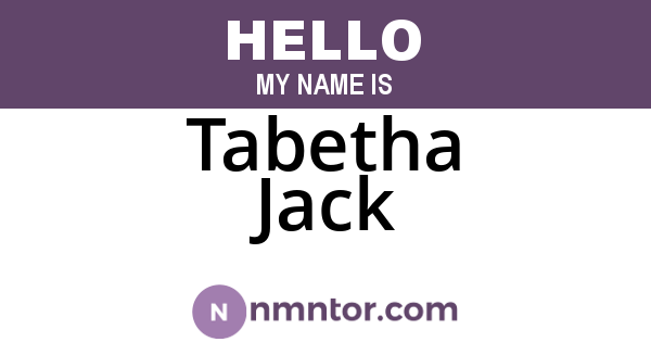 Tabetha Jack