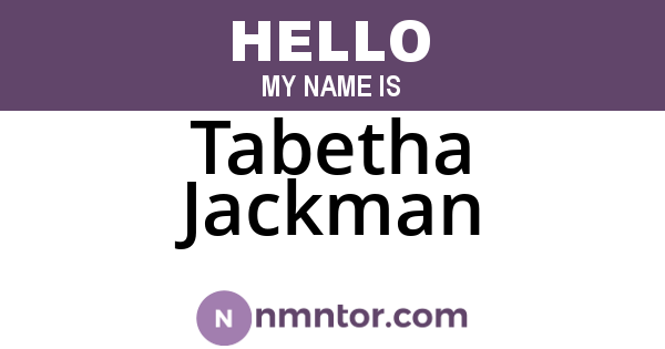 Tabetha Jackman