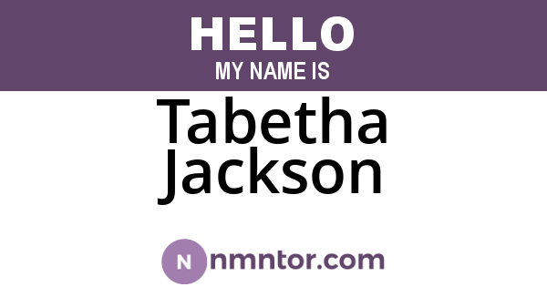 Tabetha Jackson