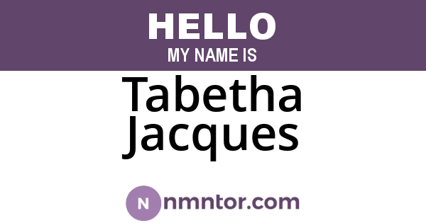 Tabetha Jacques