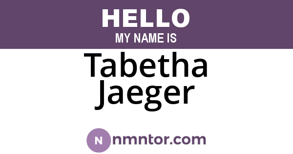 Tabetha Jaeger