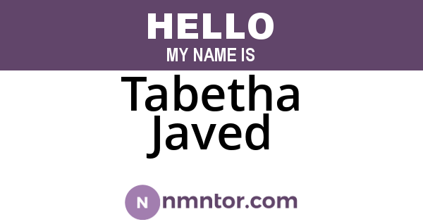 Tabetha Javed