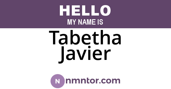 Tabetha Javier