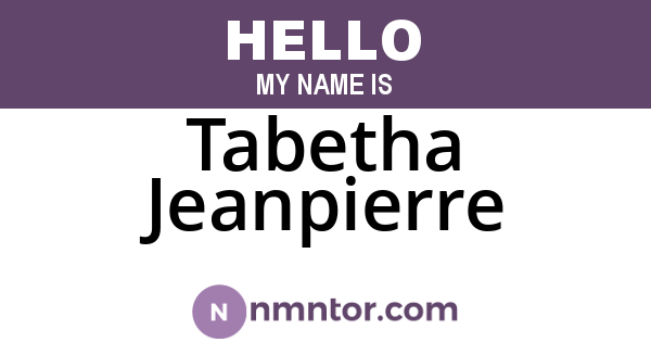 Tabetha Jeanpierre