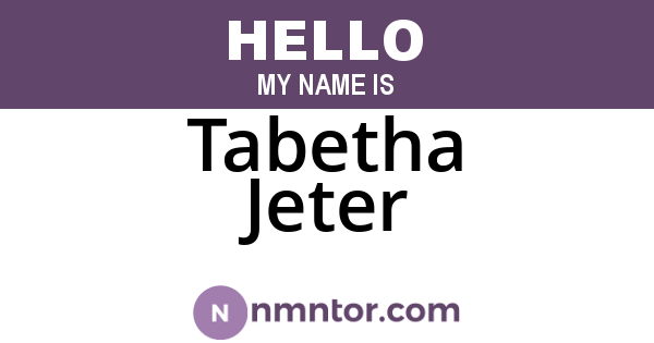 Tabetha Jeter