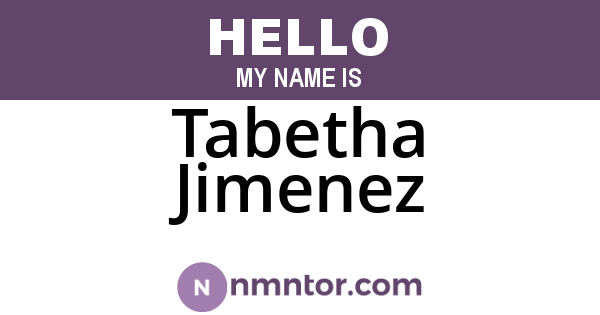 Tabetha Jimenez