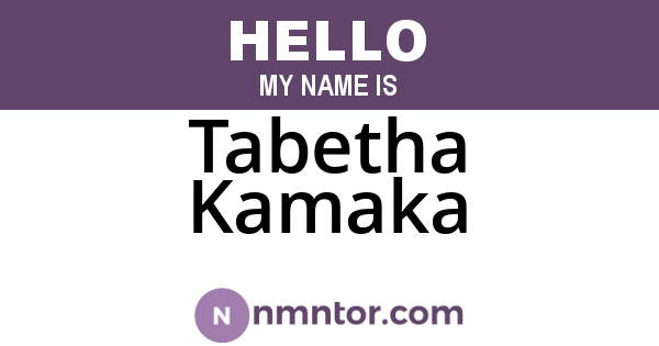 Tabetha Kamaka