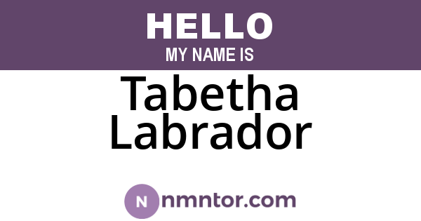 Tabetha Labrador